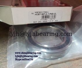 Cina FAG HCS71907-C-T-P4S-UL bantalan bola kontak sudut 35x55x10 mm, bola keramik dan segel pemasok